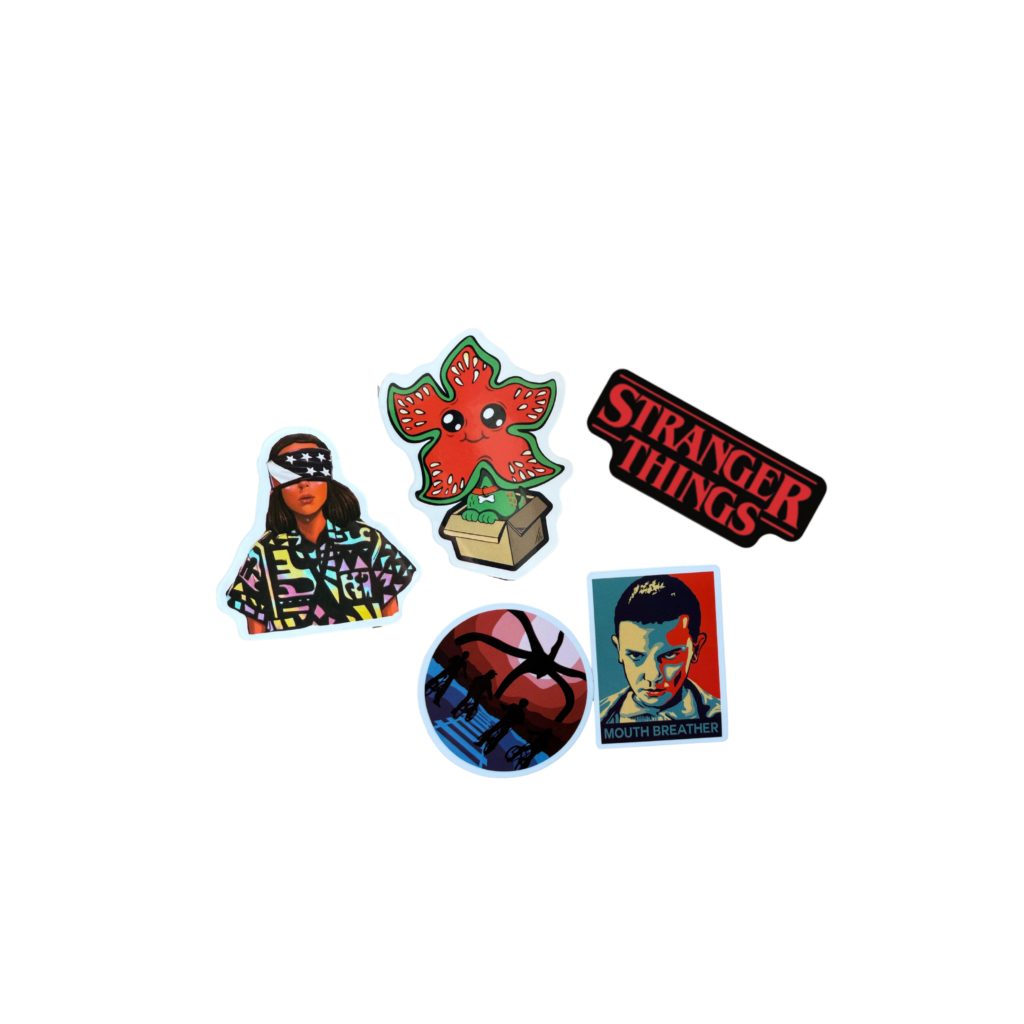 5 ШТ СТІКЕРІВ STRANGER THINGS